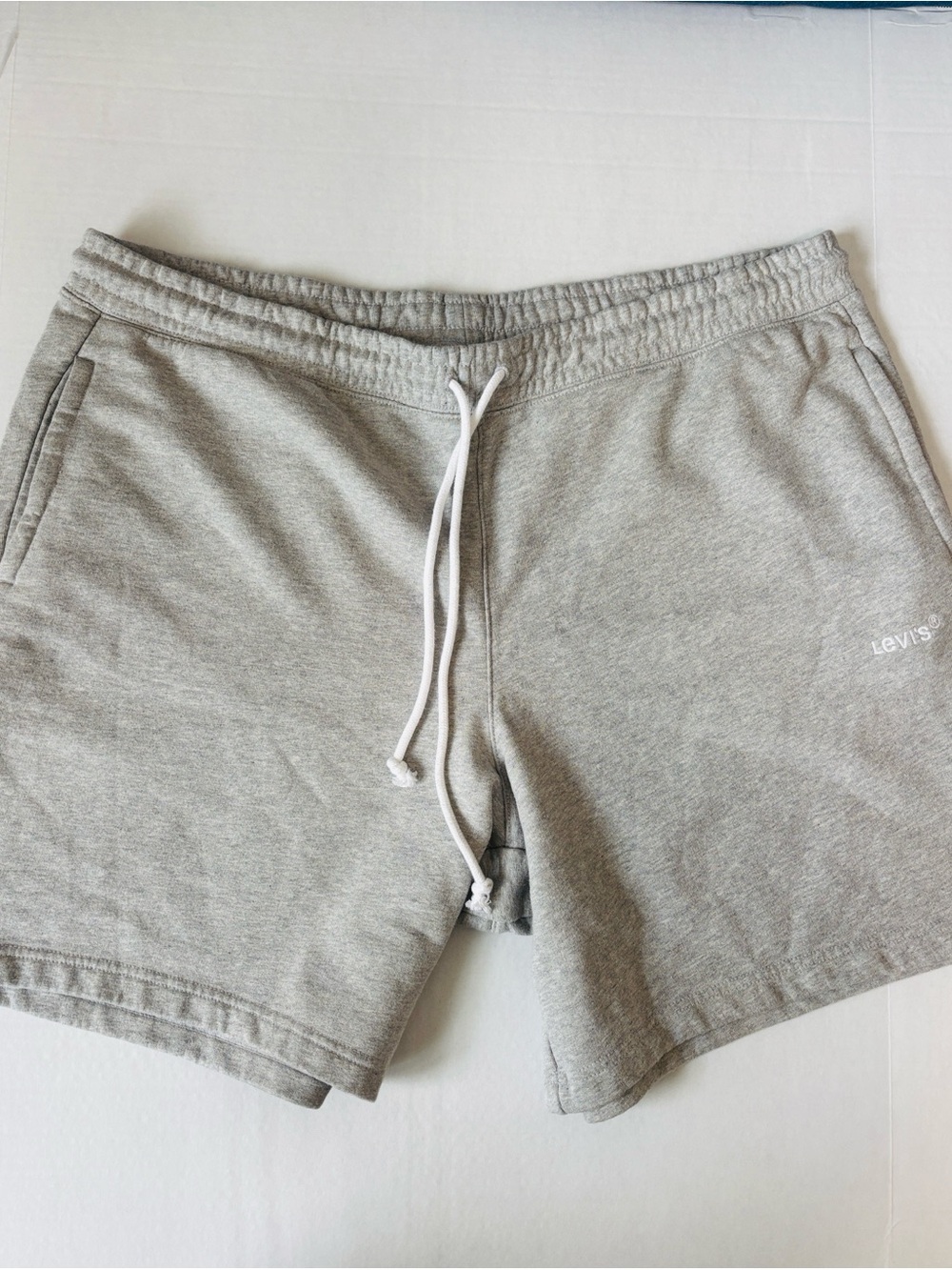 Levi’s Men’s XXL Gray Fleece Drawstring Sweat Shorts